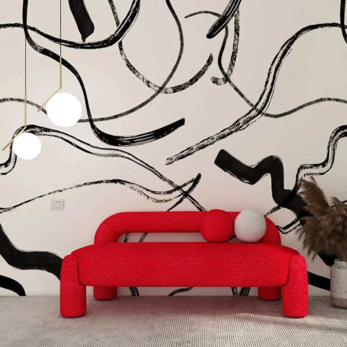 couch in der trendfarbe tomatenrot