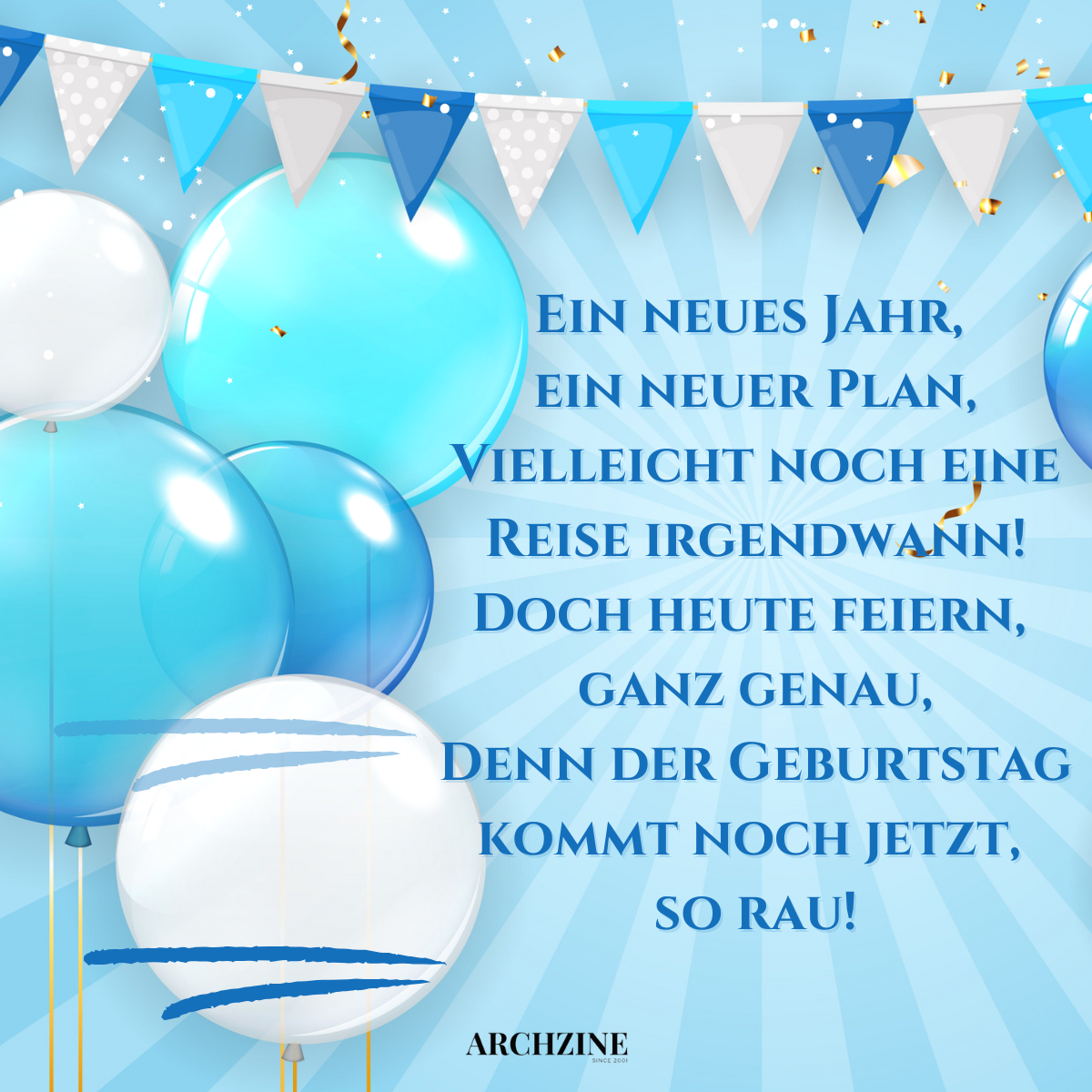 lustige gedichte zum geburtstag blau