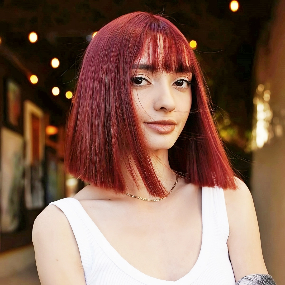 frisuren pony rote haare long bob ideen glatt latesthair