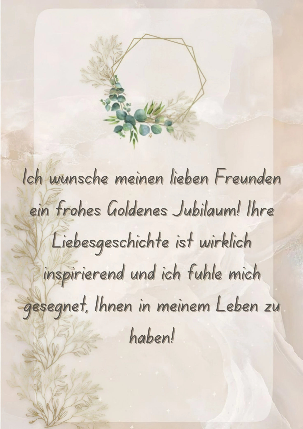 goldhochzeitskarte wunsch karte zum hochzeit