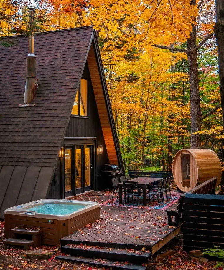 haus im wald mit whirlpool und sauna