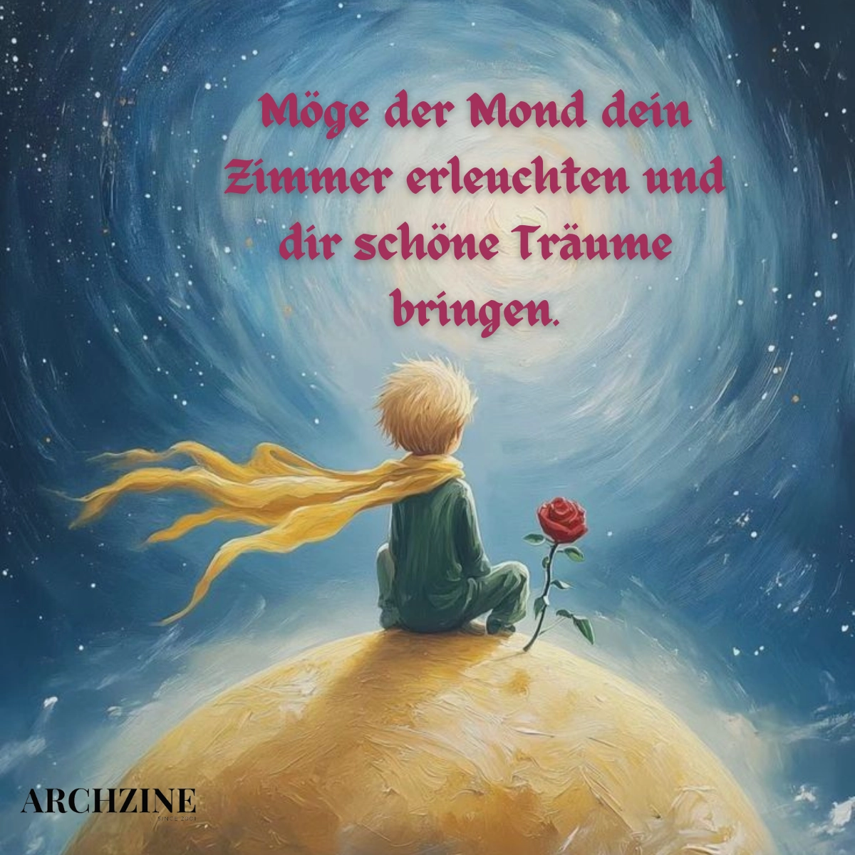 liebe gute nacht grüße little prince bild