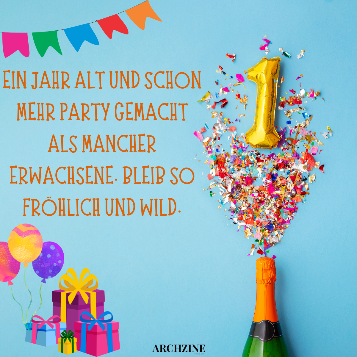 lustig spruch 1. geburtstag