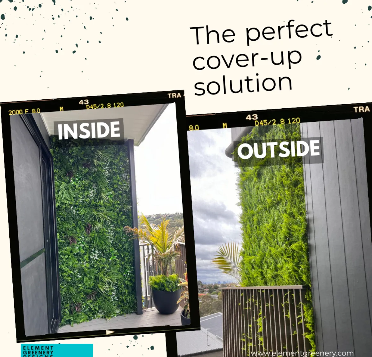 pflanzenwand inside und outside look