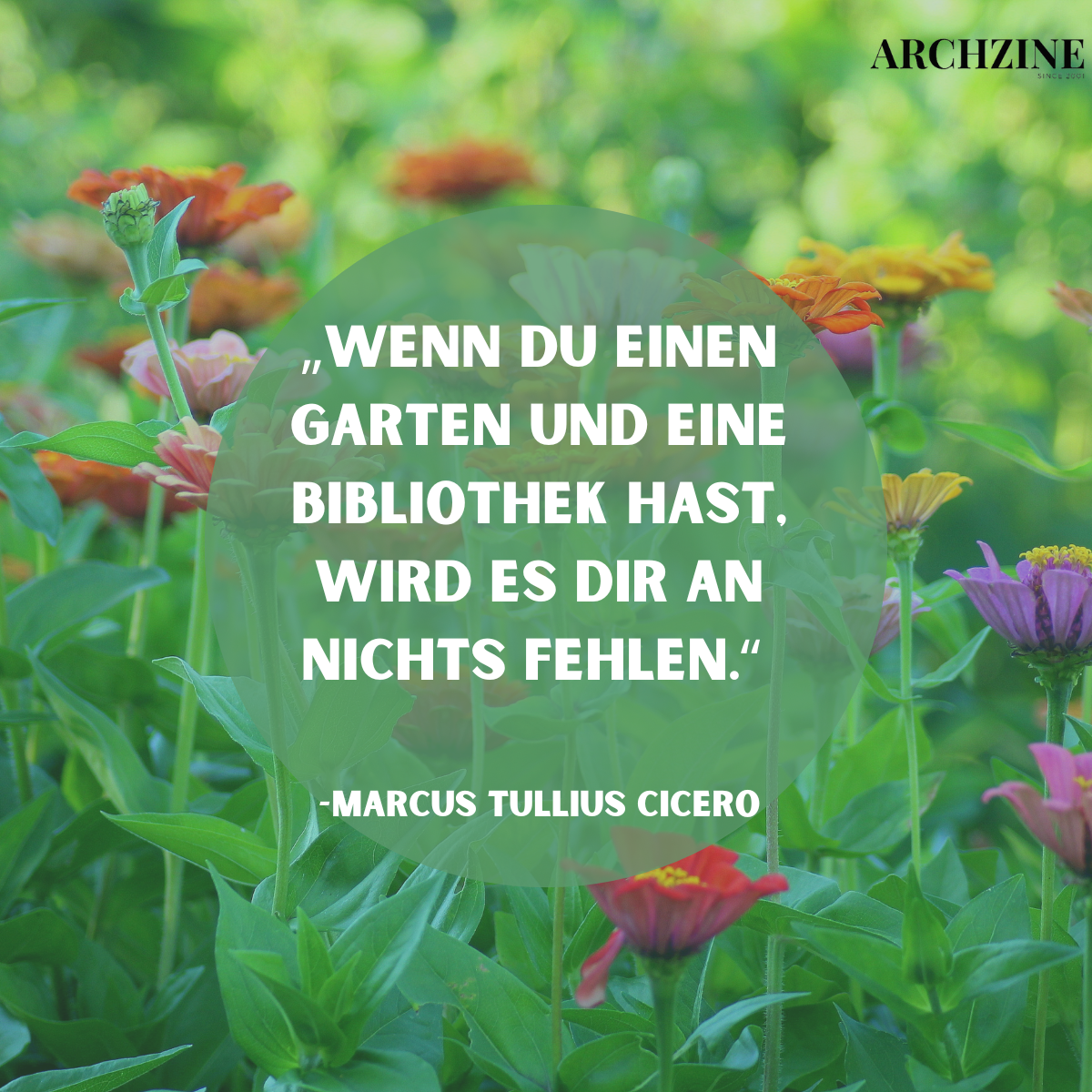 schöner spruch über blumen und garten