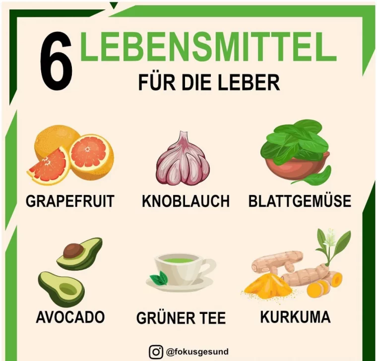 sechs lebensmittel welche die leber entgiften