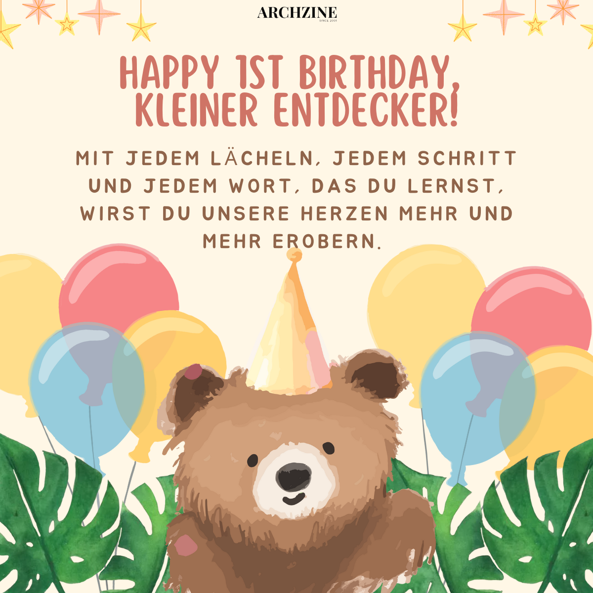 sprüche zum 1 geburtstag mit baar