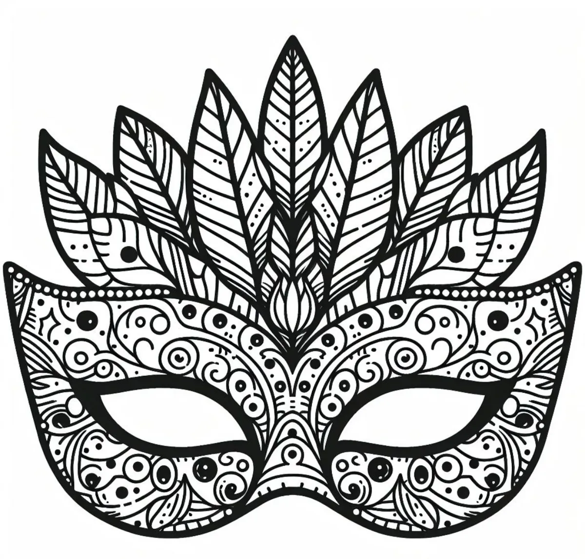 fasching bilder drucken karnaval maske mandala