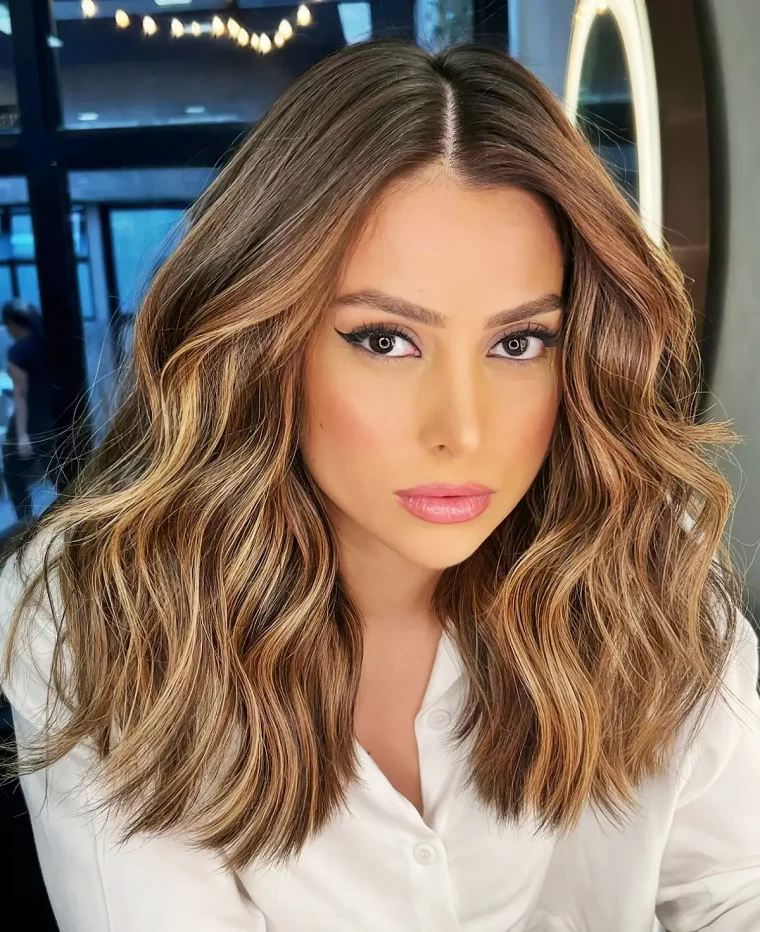 frisuren fuer mittellanges haar balayage braun karamellblond victor freireofficial