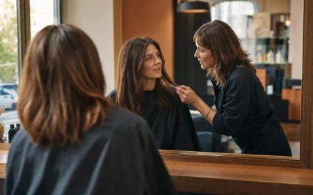 Guten Friseur finden: Beratungsgespräch mit der Kundin im Salon