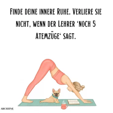 witzige yoga bilder und sprüche innere ruhe finden