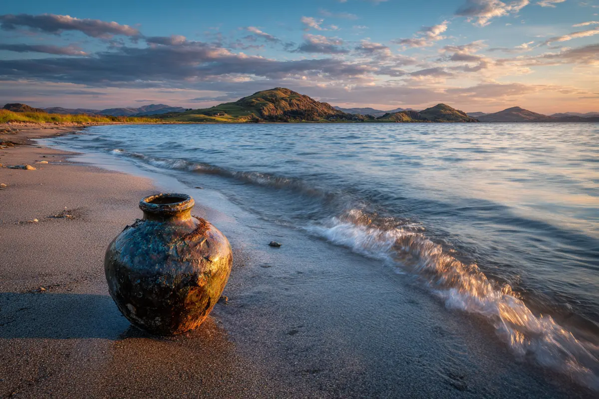 fischer findet vase am strand 3000 jahre altes gold darin 3