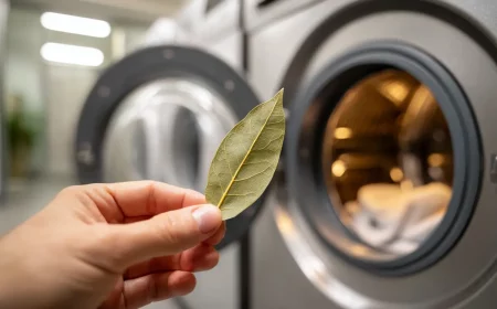 ich gab lorbeerblytter in die wysche so sauber war sie noch nie