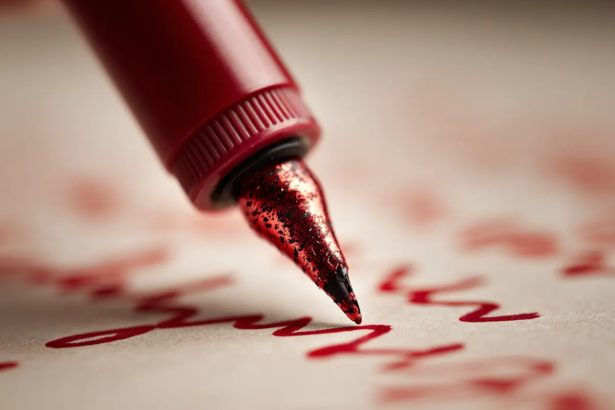 namen in rot ein aberglaube warnt vor groyem unglyck