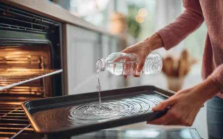 nur 5 el wasser so wird ihr backofen blitzblank fettfrei