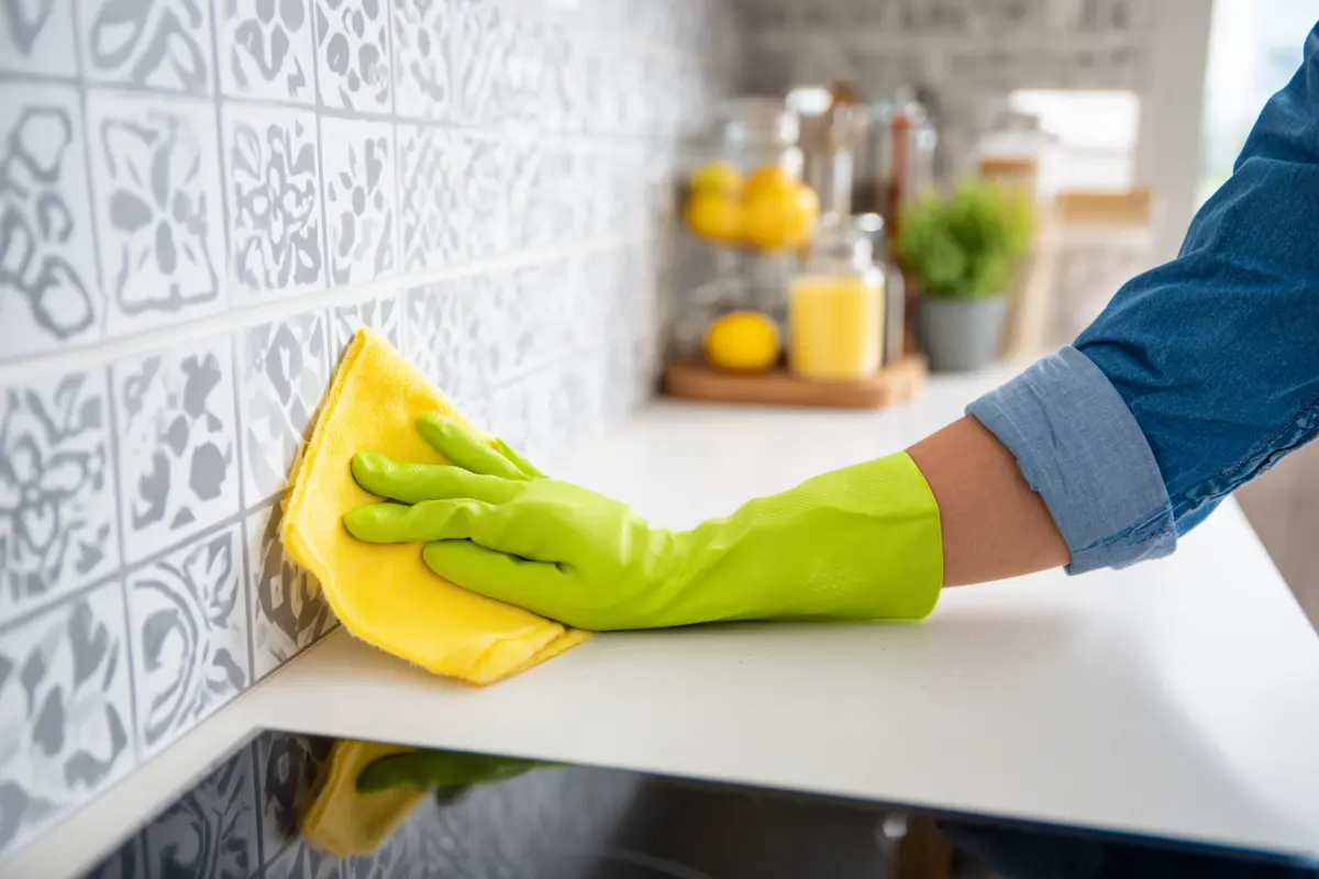 nur wenige tropfen lysen angetrocknetes fett sofort auf