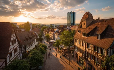 vyrdens geheimnis fachwerkdorf trifft hightech zentrum