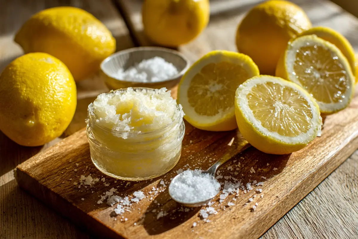 zitronenschalen mit salz natron mischen der profi trick 2