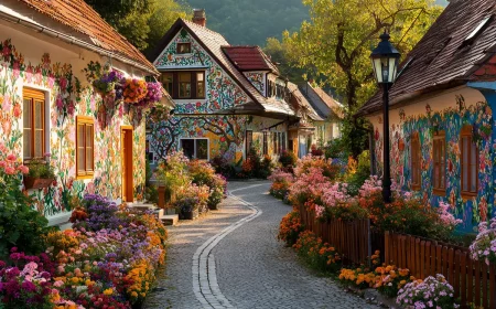 dieses 743 seelen dorf bemalt jede wand mit blumen