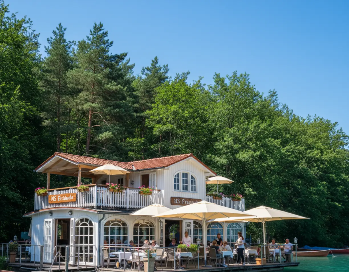 statt cossi leipzigs see mit flugzeugwrack schwimmender bar 3