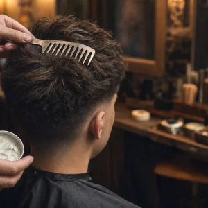 Barbier stylt texturierten Kurzhaarschnitt für Jungs ab 12 im Salon