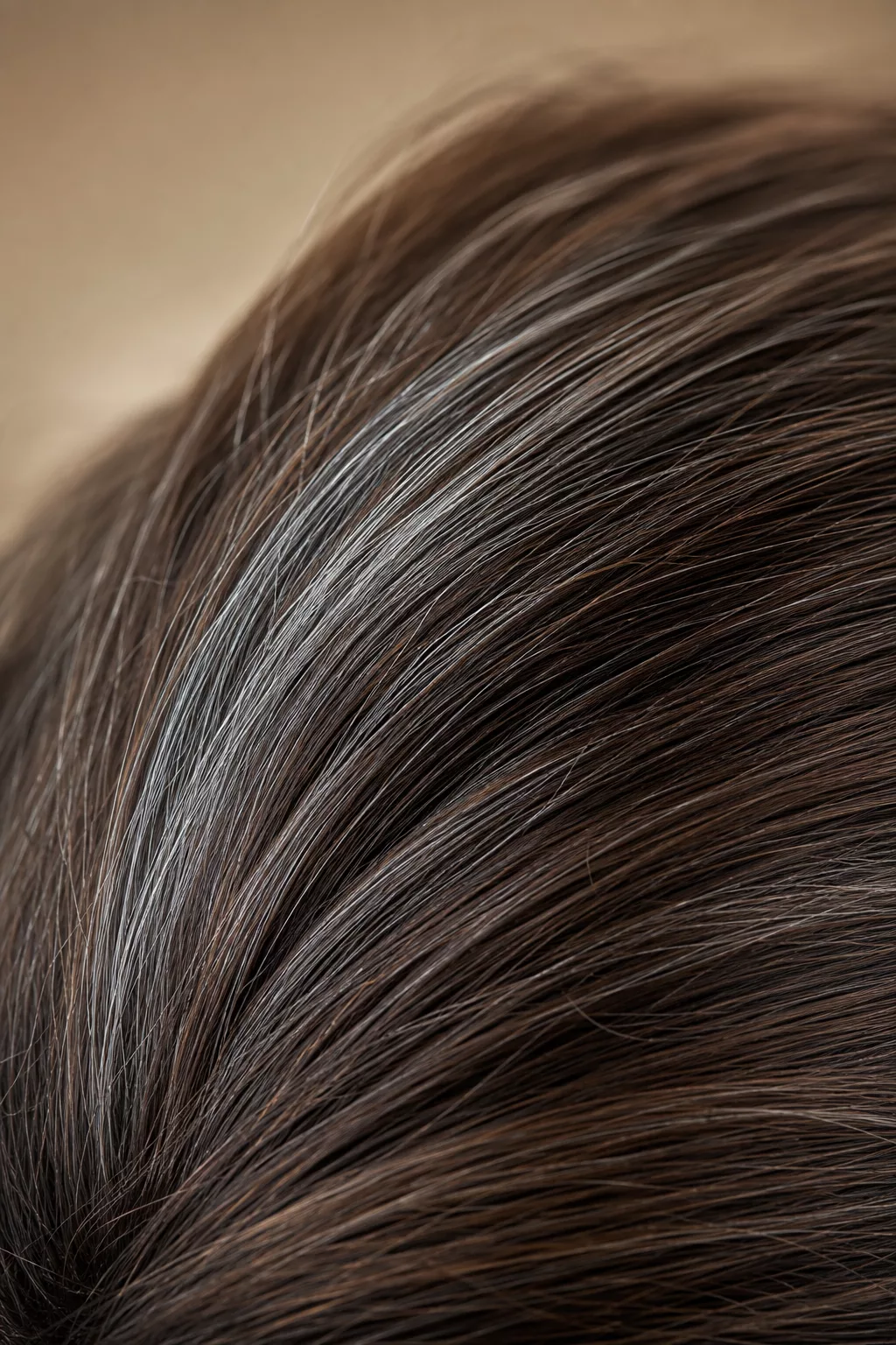Nahaufnahme Grey Blending am grauen Haaransatz