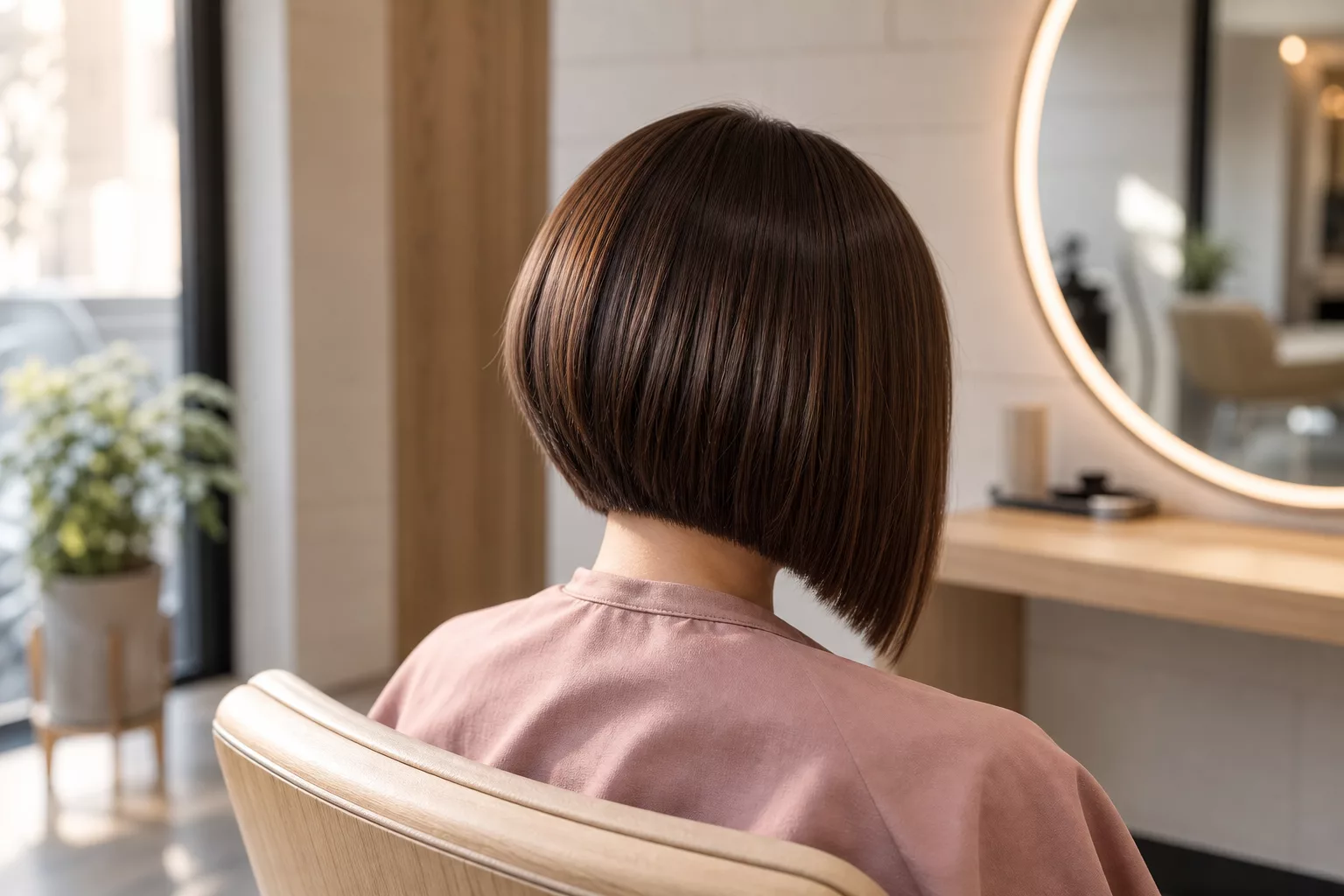 Inverted Bob mit A-Linie, vorne länger als hinten geschnitten