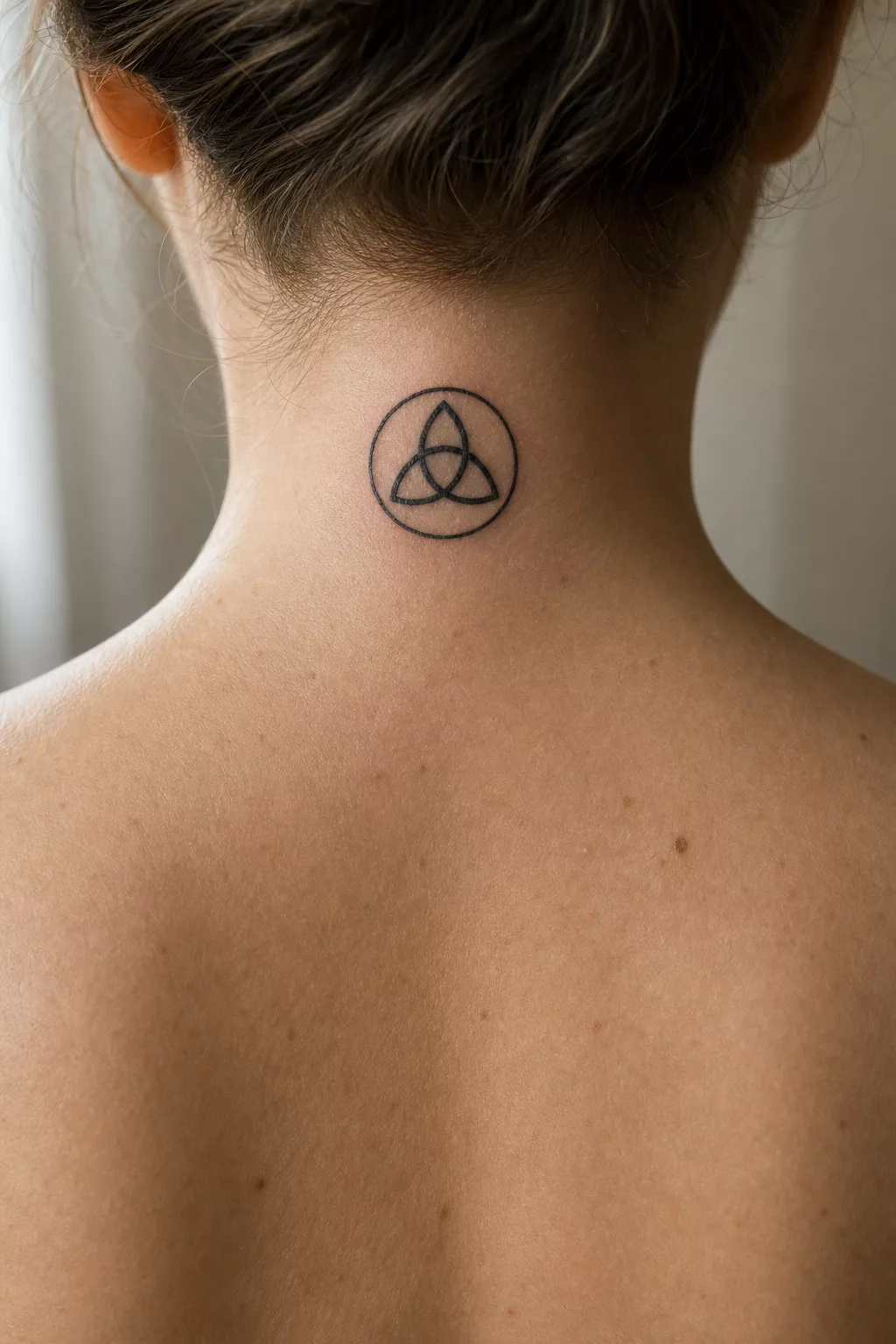 keltischer Knoten als Symbol-Tattoo im Nacken