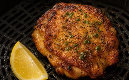 Pollo Fino im Airfryer: knusprige Hähnchenschenkel mit Haut