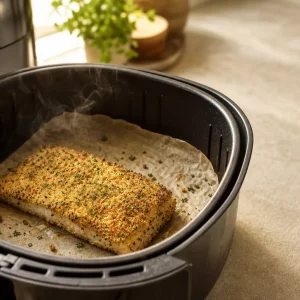 Knusprig gebackenes Schlemmerfilet aus dem Airfryer mit Kräuterkruste