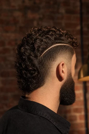 Markanter Bart kombiniert mit grafischer Kontur beim Taper Mullet