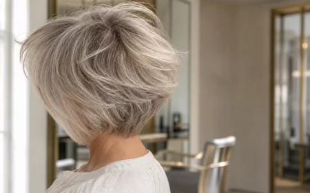 Volumenschnitt für feines Haar ab 60 mit sichtbarem Schwung am Ansatz